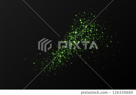 Green sparkling stars, shiny particles light effect, transparent flying stardust texture Green sparkling stars, shiny particles light effect, transparent flying stardust texture 126339889
