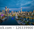 Aerial view of Gold Coast in Australia at night 126339900
