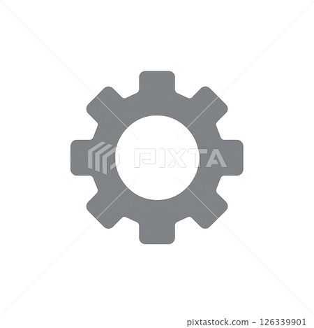 Minimal Gray Gear Icon 126339901
