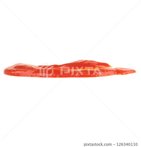 tomato ketchup isolated on white background splash 126340110