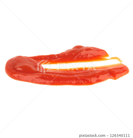 tomato ketchup isolated on white background splash 126340111