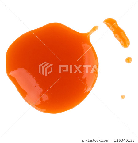 Chili sauce isolated on white background splash Chili sauce isolated on white background splash 126340133