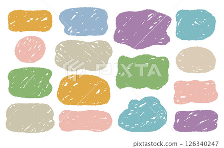 A rough and cute hand-drawn frame 126340247