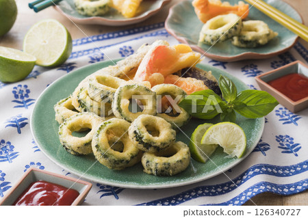 Bitter melon fritters 126340727