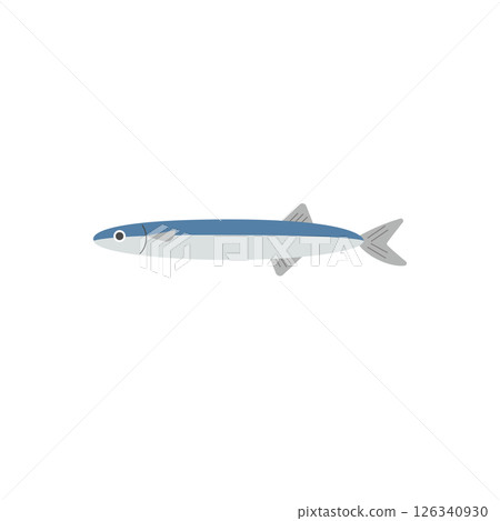 Illustration of a simple saury 126340930