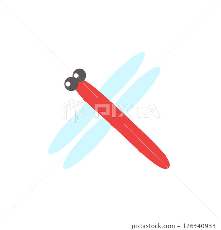 紅蜻蜓的簡單插圖 126340933