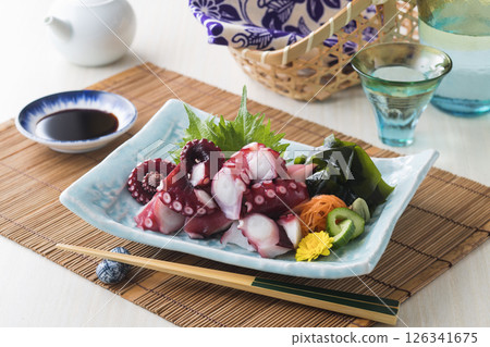 Sashimi of salmon 126341675