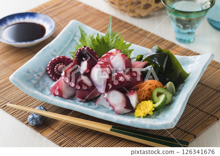 Sashimi of salmon 126341676