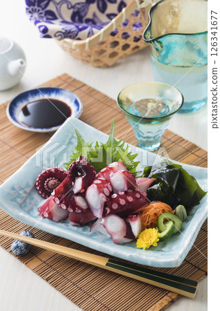 Sashimi of salmon 126341677