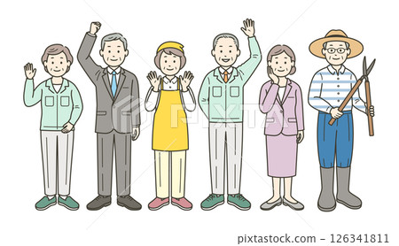 Various jobs for healthy elderly men and women in their second life Various jobs for healthy elderly men and women in their second life 126341811