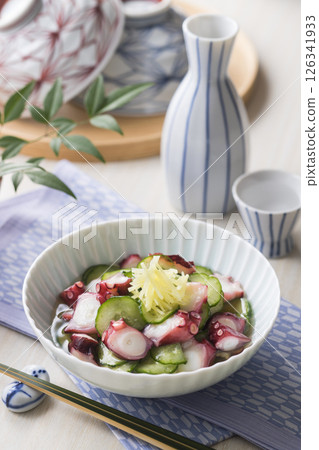 Tattoo cucumber vinegared sauce 126341933