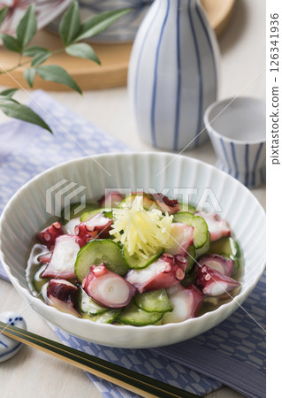 Tattoo cucumber vinegared sauce 126341936