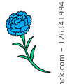 Blue carnation 126341994