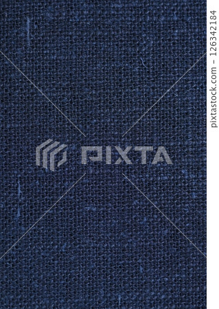 blue hemp viscose natural fabric cloth color, sackcloth rough texture of textile fashion 126342184