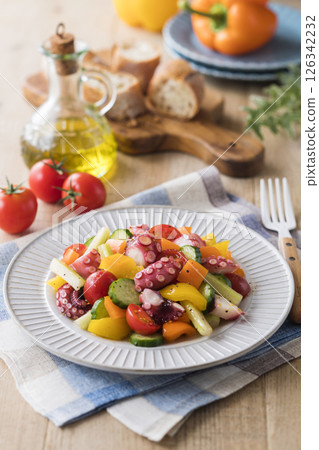 Octopus and summer vegetable marinade Octopus and summer vegetable marinade 126342232