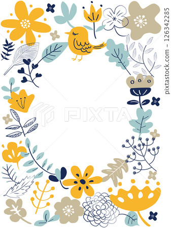 斯堪的納維亞風格的花框 斯堪的納維亞風格的花框 126342285