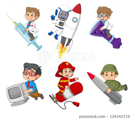 A Group Of People In Different Professions. Labour Day. of illustration 126342519