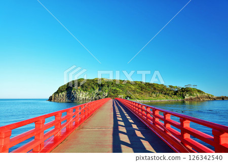 Fukui Prefecture: Oshima Island with blue skies and ocean Fukui Prefecture: Oshima Island with blue skies and ocean 126342540