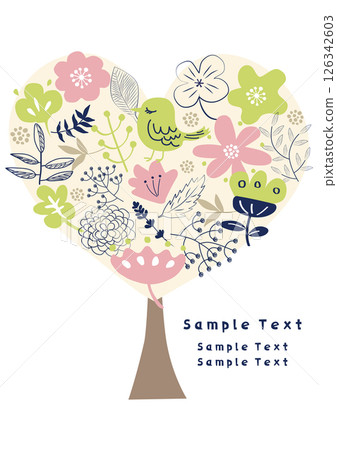 Scandinavian style heart tree Scandinavian style heart tree 126342603