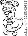 Environmental Goose with Plant Clipart 126342611