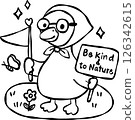 Be Kind to Nature Goose Illustration 126342615