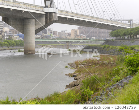 雨中的豬名川風景 雨中的豬名川風景 126342759
