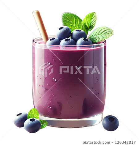 blueberry smoothie  126342817