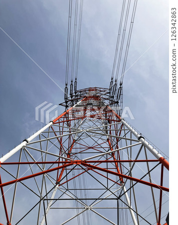 Tower seen from directly below 126342863