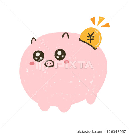 手繪存錢罐，錢多就開心的存錢罐 126342967