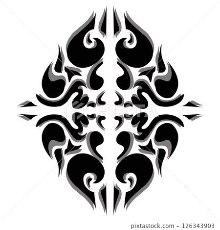 Black tribal image illustration 126343903