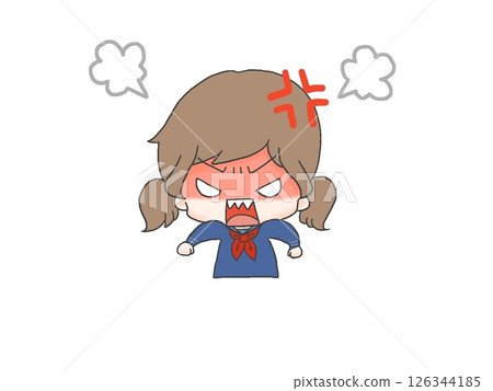 生氣的女學生 126344185