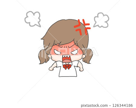 生氣的女學生 生氣的女學生 126344186