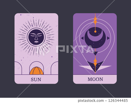 Celestial Balance, Sun and Moon Geometric Tarot Celestial Balance, Sun and Moon Geometric Tarot 126344485