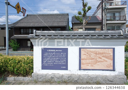名古屋市熱田區:宮宿七里之渡公園導覽牌(熱田莊前) 名古屋市熱田區:宮宿七里之渡公園導覽牌(熱田莊前) 126344638