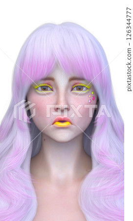 女人的臉的特寫 女人的臉的特寫 126344777