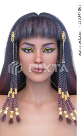 克莉奧佩特拉化妝的女人 126344865