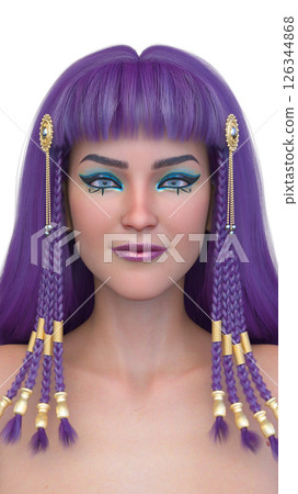 Woman with Cleopatra makeup 126344868