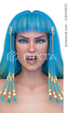 Woman with Cleopatra makeup Woman with Cleopatra makeup 126344870