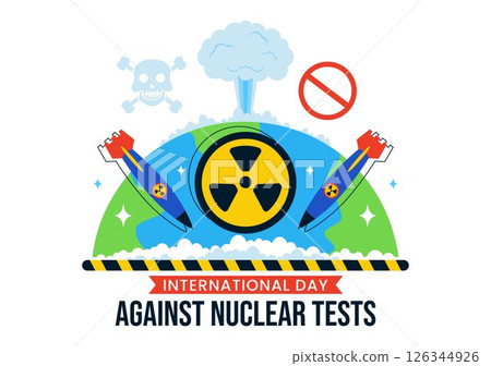 International Day Against Nuclear Tests Vector Illustration for August 29 Celebration Featuring the Earth and a Rocket Bomb in a Flat Background International Day Against Nuclear Tests Vector Illustration for August 29 Celebration Featuring the Earth and a Rocket Bomb in a Flat Background 126344926