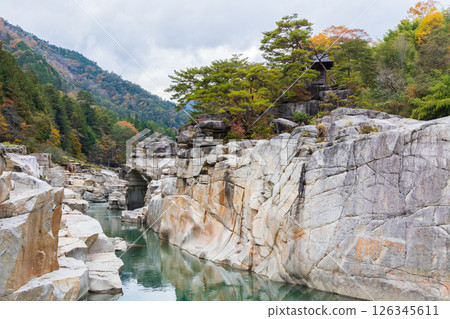 長野縣上松町的秋天-根目床的紅葉 長野縣上松町的秋天-根目床的紅葉 126345611
