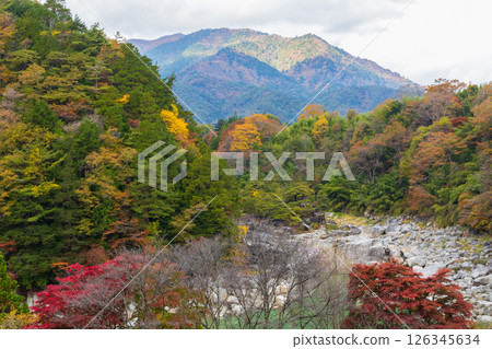 長野縣上松町的秋天－根目床的紅葉 126345634