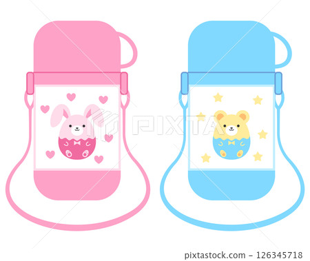 礦泉水瓶插圖集 126345718