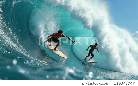 A person who surfs 126345747