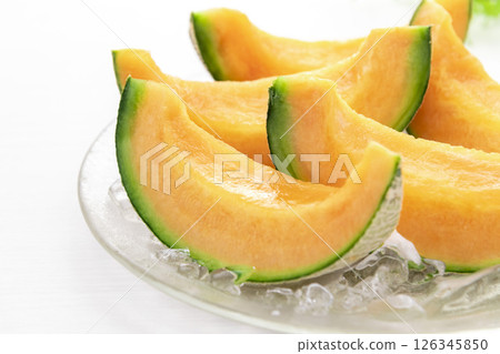Fresh, sweet and delicious melons harvested from the field 126345850