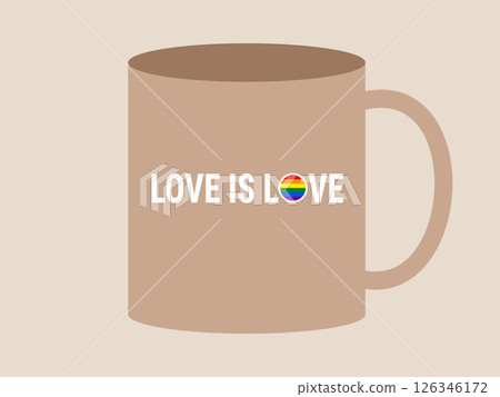 Love is love mug rainbow pride LGBTQ equality coffee cup beige inspirational message celebration colorful ceramic morning drinkware positive support gift kitchen home decorative simple modern Love is love mug rainbow pride LGBTQ equality coffee cup beige inspirational message celebration colorful ceramic morning drinkware positive support gift kitchen home decorative simple modern 126346172