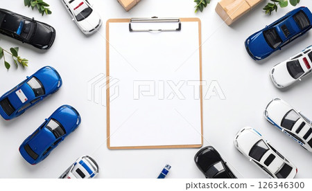 AI Images: Lots of miniature car frame materials 126346300