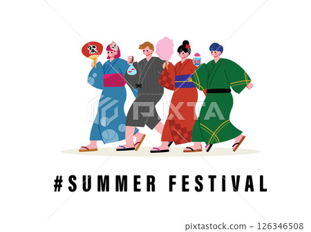 男人和女人享受夏季節日 126346508