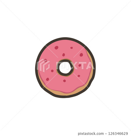 甜甜圈的簡單插圖 126346629