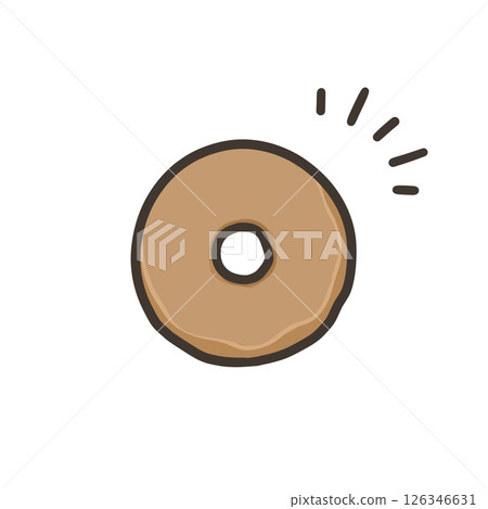 Simple illustration of a donut 126346631