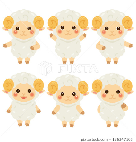 綿羊人物插圖集指向 126347105